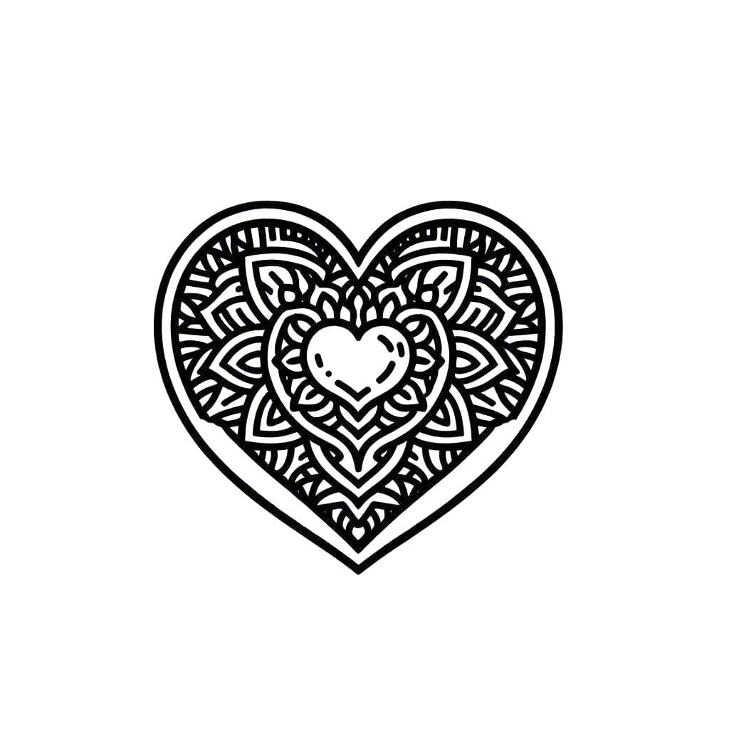 Mandalas Cœur 73